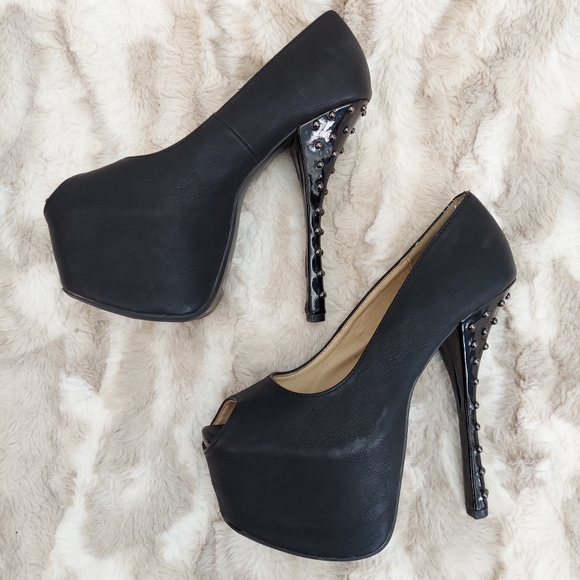 FRH Platform Peep Toe Pumps sz 7 - Picture 4 of 8